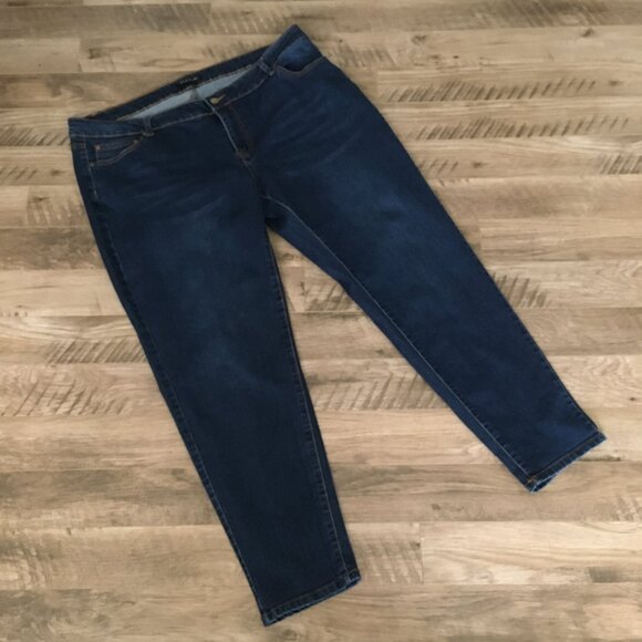 Baccini Dark Blue Women's Denim Jeans 20W - Picture 2 of 10